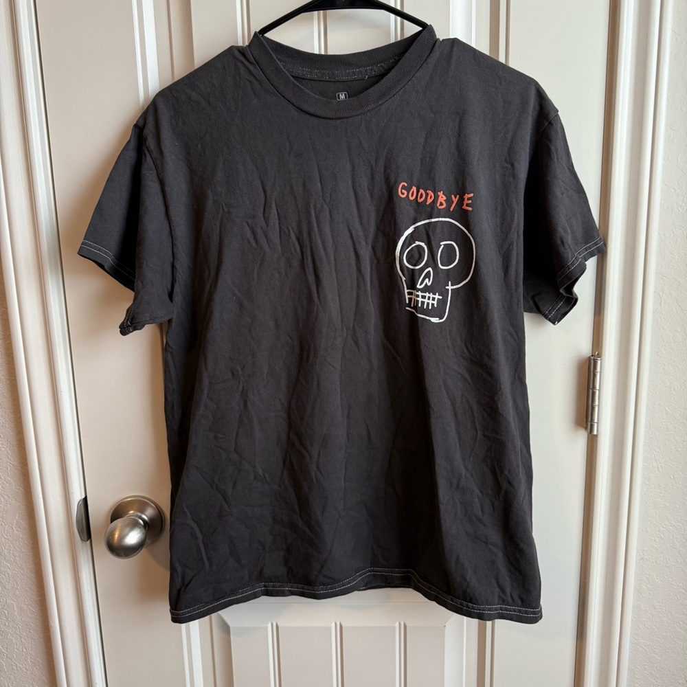 Goodbye Skull Graphic T-Shirt - Black